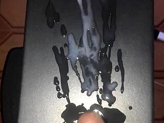 look at this huge skinny solo guy masturbating his big white cock to cum