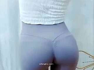 uh asian girl does fun dance moves