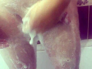 blonde mommy spies on step son in shower sucking and jerking his cock until finish in mouth