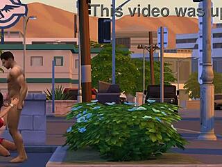 Bella Goth Public Blowjob in Sims 4 Outdoor Scene