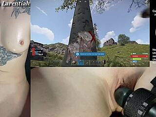 Rust naked gaming stream starts with goth gamer girl Mistress Larentiah in part 1 session