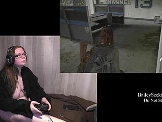 Naked last of us 2 play through part 7 with big tits brunette in glasses.
