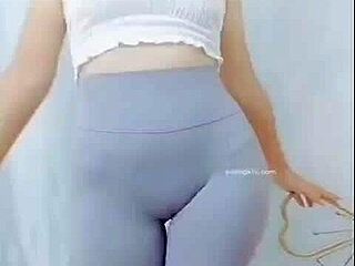 uh asian girl does fun dance moves