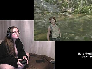 Naked last of us 2 play through part 7 with big tits brunette in glasses.