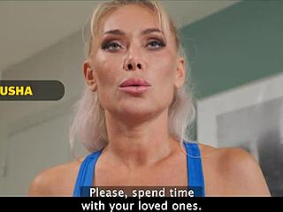 Mature4k she was mature and lonely but he calmed her down with his huge cock in her mouth and shaved pussy 😏