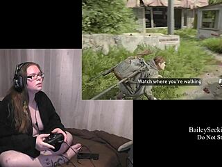 Naked last of us 2 play through part 7 with big tits brunette in glasses.