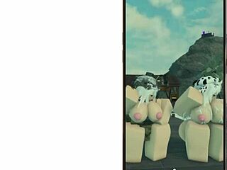 Roblox-cute military girl and cute cow girl sexy dance-roblox