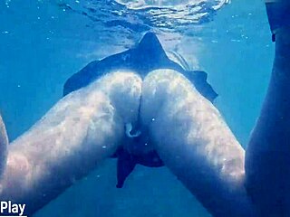 oh wow, i got this underwater creampie right in the pool after he came inside my pussy while swimming