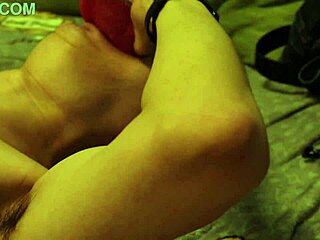 Giant wolf roughly invades male college student's mouth with huge deepthroat dildo toy action!