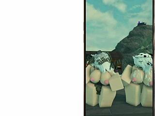 Roblox-cute military girl and cute cow girl sexy dance-roblox