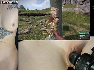 Rust naked gaming stream starts with goth gamer girl Mistress Larentiah in part 1 session