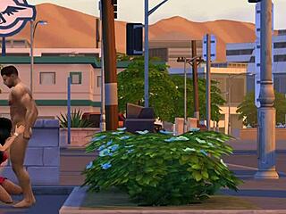 Bella Goth Public Blowjob in Sims 4 Outdoor Scene