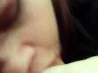 Hey, she's sucking that nice cock with deep blowjob skills.