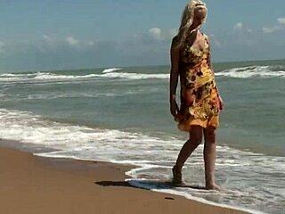 Gorgeous teen Agnes bathes her beautiful naked body in the ocean, looking so adorable and sexy.