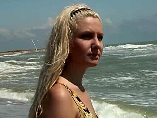 Gorgeous teen Agnes bathes her beautiful naked body in the ocean, looking so adorable and sexy.