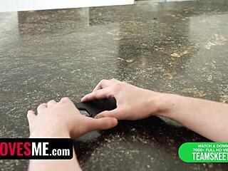 sislovesme - hot asian stepsister lets her stepbro slide his cock between her huge natural tits