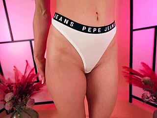 pepe jeans lingerie try on - hannahjames710. uh, checking out these bra thong panties sets in casual style