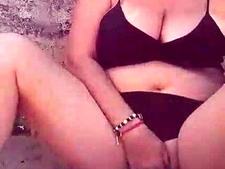 i love showing off my big natural tits and pussy lips at the beach