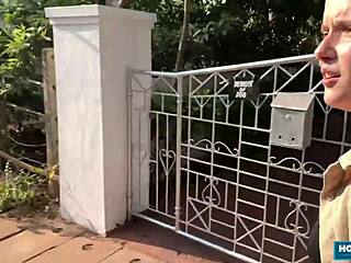 Blondie Lolipop bends over for big cock doggystyle fuck and facial from Mark Pirson