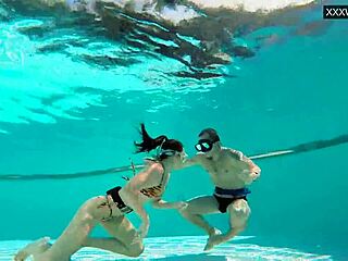 Couple Films Couple Eva Sasalka And Jason Underwater Fucking In Pool