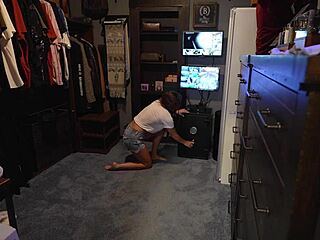 I caught my step-sister stealing and now I'm blackmailing her with virtual joi demands.