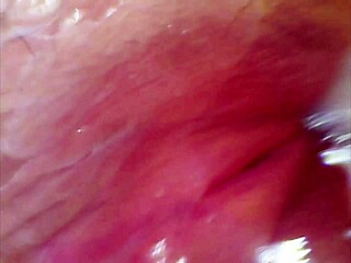 real pussy experiences intense orgasm with visible contractions as cam captures sperm in juice under microscope