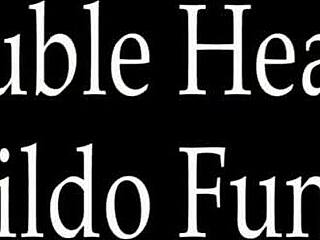 Double Dildo Fucking With Coed Cleo And Her Big Tits Pussy Play