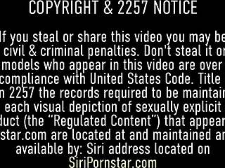 Big-boobed Siri pornstar hints at strap-on fun with blonde beauty Dayna Vendetta.