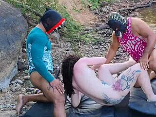 i uh joined this wild gangbang with three hung guys in the forest for my first time