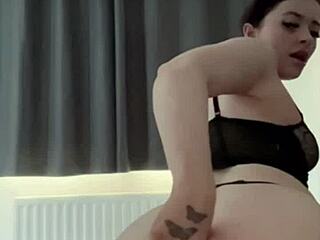 I'm this horny British slut doing solo masturbation with toys until I squirt in POV