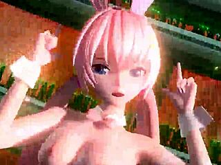 I uh, modded Megurine Luka in Project Diva with full nude bunny costume. She's like this alien goddess with big tits and ass ready for cum play.