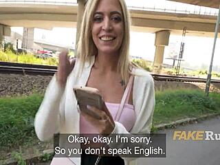 PRAGUE PRINCESS FLASHES for CASH in PUBLIC PICKUP INTERVIEW