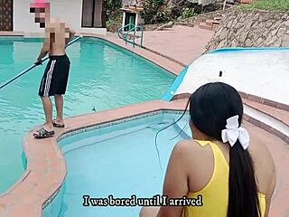 hey, public pool fun with my culona stepsister who loves hard risky sex - full story 😈🍑💦