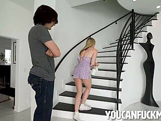 Petite teen Lilly Bell gives hardcore blowjob for cash in taboo POV reality scene