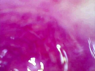 real pussy experiences intense orgasm with visible contractions as cam captures sperm in juice under microscope