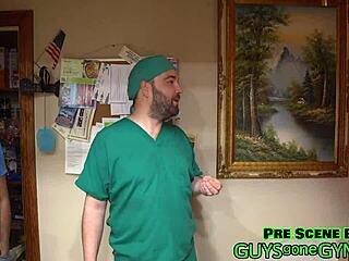 angel ramiraz plays nurse in latex gloves for patient roleplay on take your daughter to work day