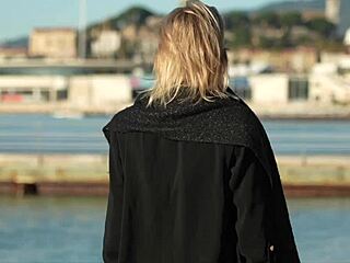 Anouk is all excited for her first filmed anal! Watch the blonde milf in lingerie take it deep!