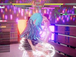 Lesbian battle heats up with intense pussy action and wild sex moves.