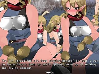 why does this tall yume-same elf get defeated in a face sitting femdom scene?