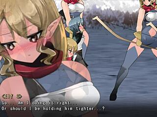 why does this tall yume-same elf get defeated in a face sitting femdom scene?