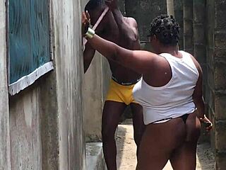 Whoa, this chubby ebony slut's flashing her big boobs and ass outside to lure her neighbor's huge BBC for wild outdoor squirting sex—full vid on Xvideos Red! 😈🍑🔥