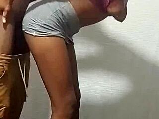 fucking my friend's submissive slutty little 18+ sister hard doggystyle with cum on ass