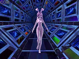 I uh, modded Megurine Luka in Project Diva with full nude bunny costume. She's like this alien goddess with big tits and ass ready for cum play.