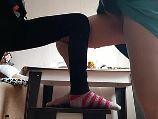 Can Middle Aged Woman And Student Really Masturbate Together On Chairs In Jeans And Miniskirt?