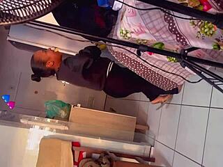 Whoa, petite Brazilian maid Aninha couldn't handle that monster cock in her tight pussy with toy in ass 😈