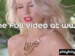 i love how all natural blonde australian model alana wolfe strips to show her shaved pussy outdoors