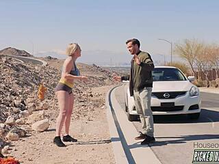 Picked up and fucked Dee Williams with huge tits