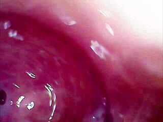 real pussy experiences intense orgasm with visible contractions as cam captures sperm in juice under microscope