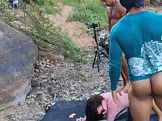 i uh joined this wild gangbang with three hung guys in the forest for my first time