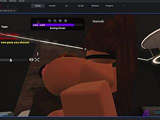 I feel so wild fucking this gringa in Roblox with intense creampie sex